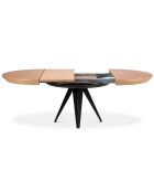 Table extensible Magnus bois naturel/noir - D.120x76 cm