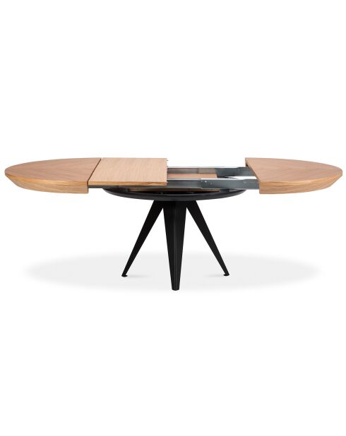 Table extensible Magnus bois naturel/noir - D.120x76 cm