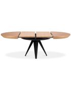 Table extensible Magnus bois naturel/noir - D.120x76 cm