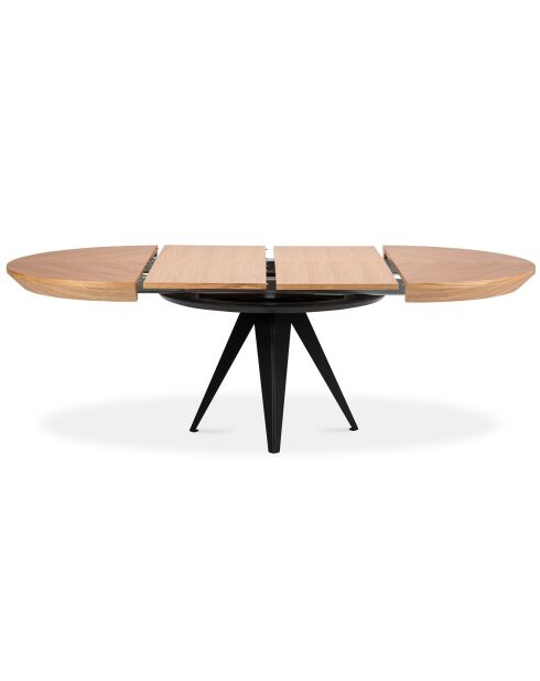 Table extensible Magnus bois naturel/noir - D.120x76 cm