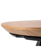 Table extensible Magnus bois naturel/noir - D.120x76 cm