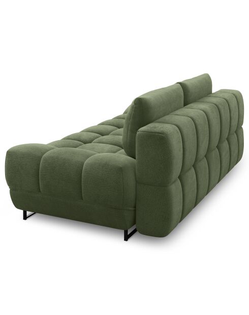 Canapé convertible avec coffre de rangement Cirrus vert - 215x112x90 cm
