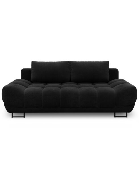 Canapé convertible avec coffre de rangement Cirrus noir - 215x112x90 cm