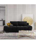 Canapé convertible avec coffre de rangement Cirrus noir - 215x112x90 cm