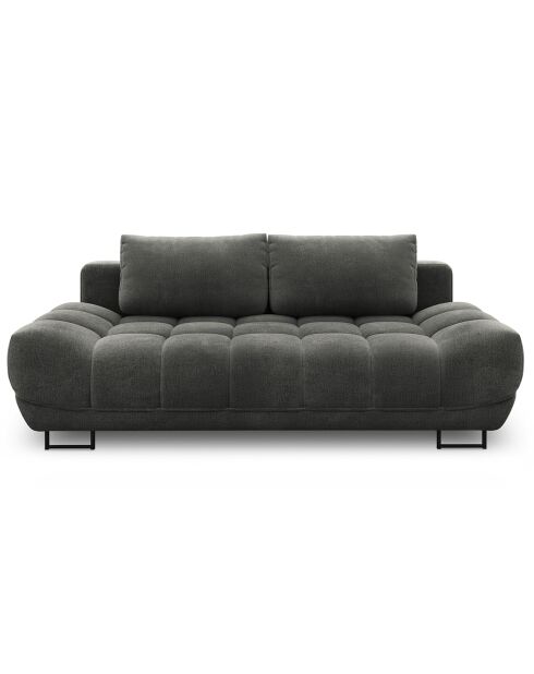 Canapé convertible avec coffre de rangement Cirrus gris foncé - 215x112x90 cm