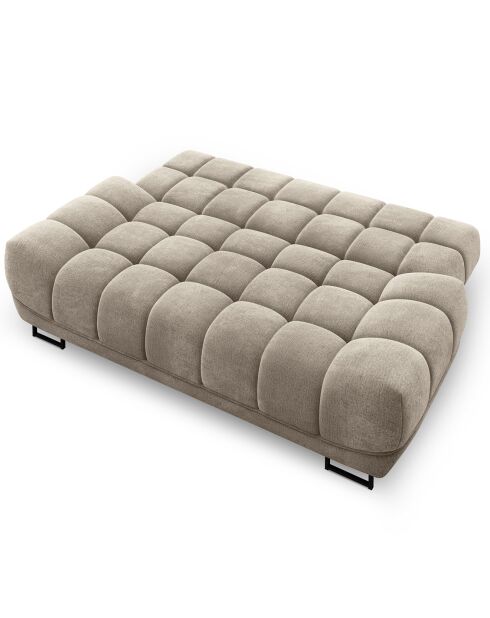 Canapé convertible avec coffre de rangement Cirrus beige - 215x112x90 cm
