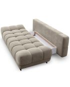 Canapé convertible avec coffre de rangement Cirrus beige - 215x112x90 cm