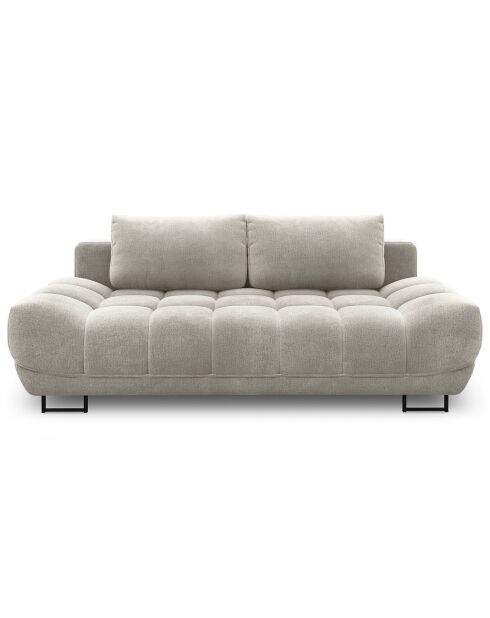Canapé convertible avec coffre de rangement Cirrus gris clair - 215x112x90 cm