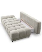 Canapé convertible avec coffre de rangement Cirrus gris clair - 215x112x90 cm