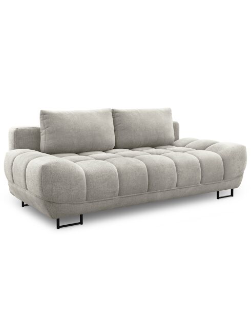Canapé convertible avec coffre de rangement Cirrus gris clair - 215x112x90 cm