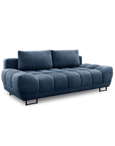 Canapé convertible avec coffre de rangement Cirrus bleu - 215x112x90 cm