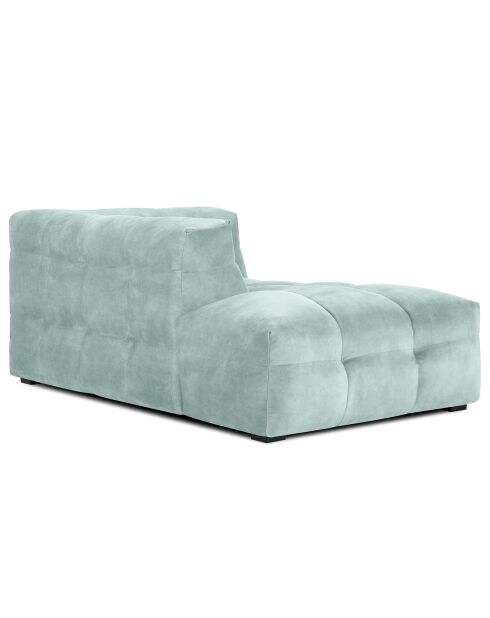 Méridienne velours Gauche Vesta menthe - 170x102x68 cm