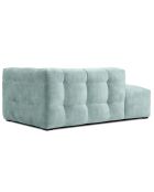 Méridienne velours Gauche Vesta menthe - 170x102x68 cm
