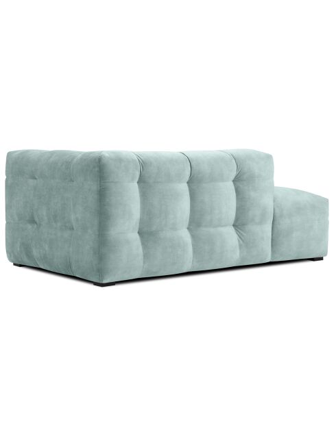 Méridienne velours Gauche Vesta menthe - 170x102x68 cm