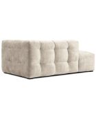 Méridienne velours Gauche Vesta beige - 170x102x68 cm