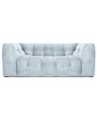 Canapé Velours 2 places Vesta bleu clair - 208x102x68 cm