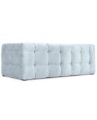 Canapé Velours 2 places Vesta bleu clair - 208x102x68 cm