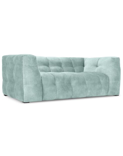 Canapé Velours 2 places Vesta menthe - 208x102x68 cm