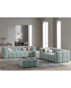 Canapé Velours 2 places Vesta menthe - 208x102x68 cm