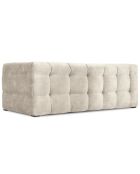 Canapé Velours 2 places Vesta beige - 208x102x68 cm