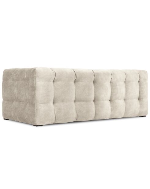 Canapé Velours 2 places Vesta beige - 208x102x68 cm