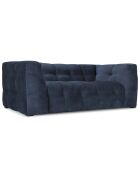 Canapé Velours 2 places Vesta bleu - 208x102x68 cm