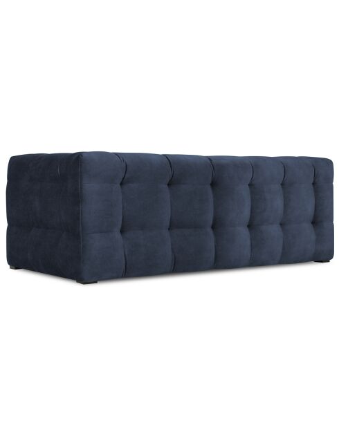 Canapé Velours 2 places Vesta bleu - 208x102x68 cm