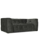 Canapé Velours 2 places Vesta gris foncé - 208x102x68 cm