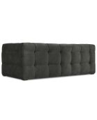 Canapé Velours 2 places Vesta gris foncé - 208x102x68 cm