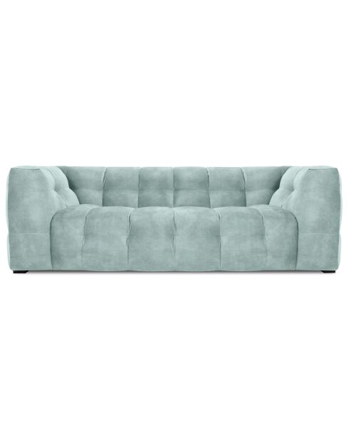 Canapé Velours 3 places Vesta menthe - 236x102x68 cm