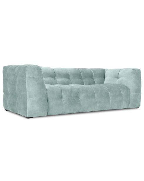 Canapé Velours 3 places Vesta menthe - 236x102x68 cm