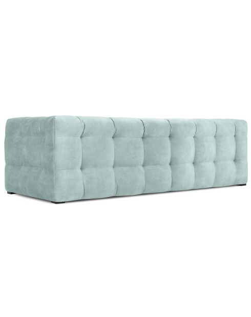 Canapé Velours 3 places Vesta menthe - 236x102x68 cm