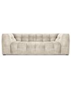 Canapé Velours 3 places Vesta beige - 236x102x68 cm