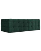 Canapé Velours 3 places Vesta vert bouteille - 236x102x68 cm