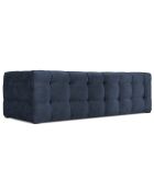 Canapé Velours 3 places Vesta bleu - 236x102x68 cm