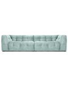 Canapé Velours 4 places Vesta menthe - 280x102x68 cm