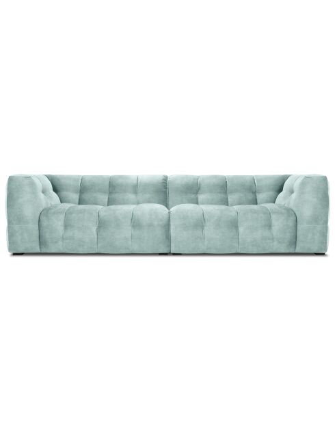 Canapé Velours 4 places Vesta menthe - 280x102x68 cm