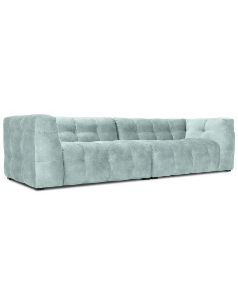 Canapé Velours 4 places Vesta menthe - 280x102x68 cm