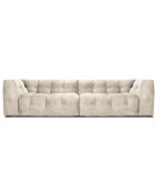 Canapé Velours 4 places Vesta beige - 280x102x68 cm