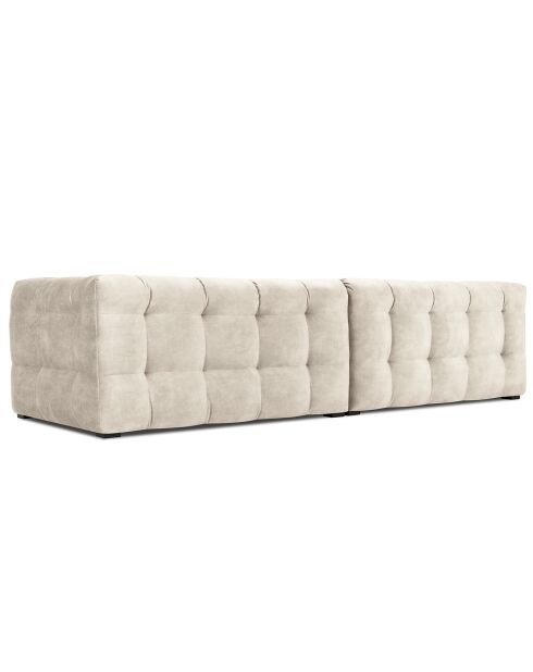 Canapé Velours 4 places Vesta beige - 280x102x68 cm