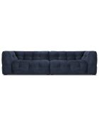 Canapé Velours 4 places Vesta bleu - 280x102x68 cm