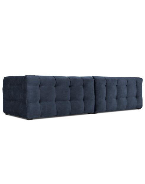 Canapé Velours 4 places Vesta bleu - 280x102x68 cm