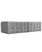 Canapé Velours 4 places Vesta gris - 280x102x68 cm