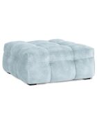 Pouf Velours Vesta bleu clair - 90x90x42 cm