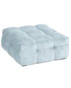 Pouf Velours Vesta bleu clair - 90x90x42 cm
