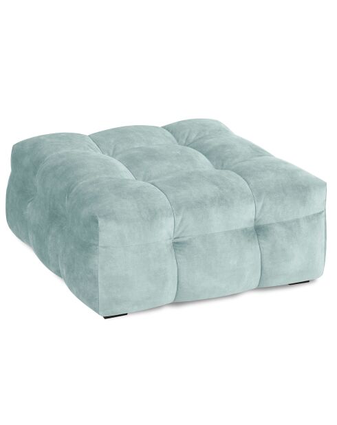 Pouf Velours Vesta menthe - 90x90x42 cm