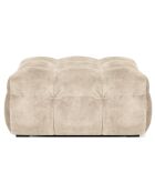 Pouf Velours Vesta beige - 90x90x42 cm