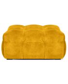 Pouf Velours Vesta jaune - 90x90x42 cm