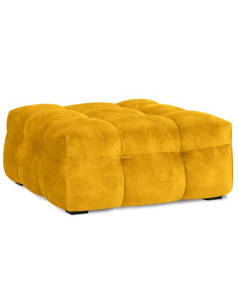 Pouf Velours Vesta jaune - 90x90x42 cm