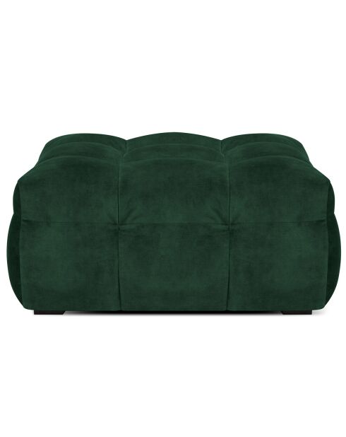 Pouf Velours Vesta vert bouteille - 90x90x42 cm